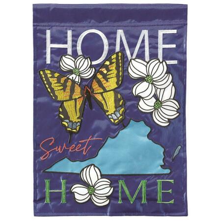 RECINTO 13 x 18 in. Virginia Home Sweet Home Garden Flag RE3458059